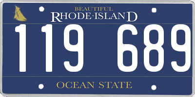 RI license plate 119689