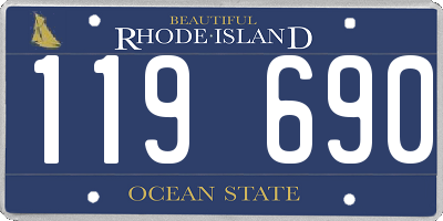 RI license plate 119690