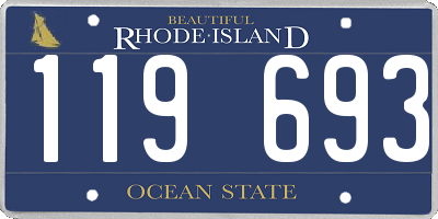 RI license plate 119693