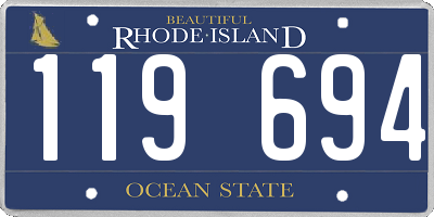 RI license plate 119694