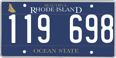 RI license plate 119698