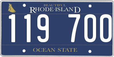 RI license plate 119700