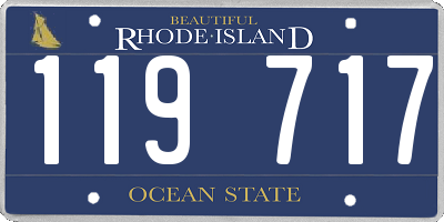 RI license plate 119717