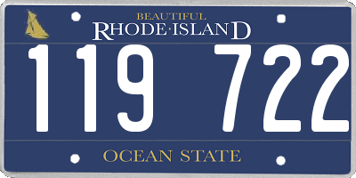 RI license plate 119722