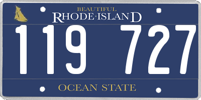 RI license plate 119727