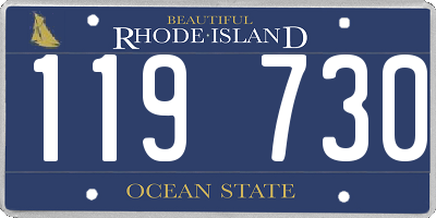RI license plate 119730