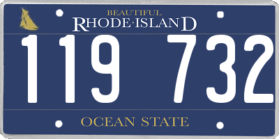 RI license plate 119732