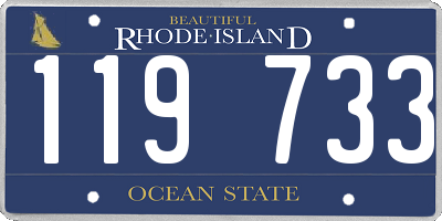 RI license plate 119733