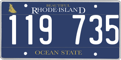RI license plate 119735