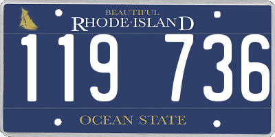 RI license plate 119736