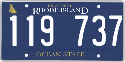 RI license plate 119737