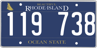 RI license plate 119738
