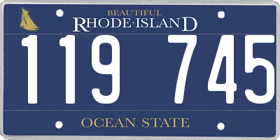 RI license plate 119745