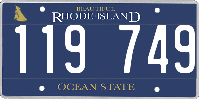 RI license plate 119749
