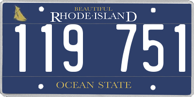 RI license plate 119751