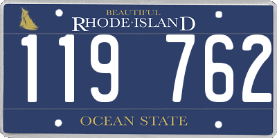 RI license plate 119762