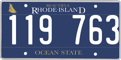 RI license plate 119763