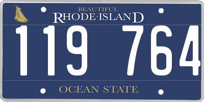 RI license plate 119764
