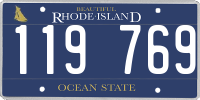 RI license plate 119769