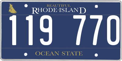 RI license plate 119770