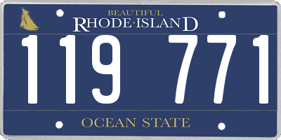 RI license plate 119771