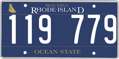 RI license plate 119779