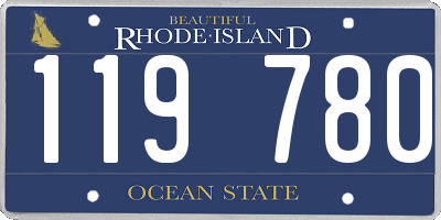 RI license plate 119780