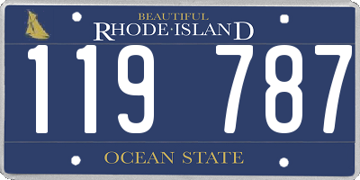 RI license plate 119787