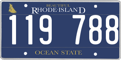 RI license plate 119788