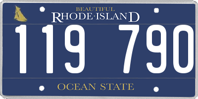 RI license plate 119790