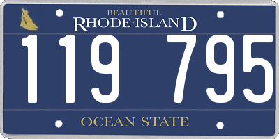 RI license plate 119795