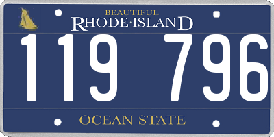 RI license plate 119796