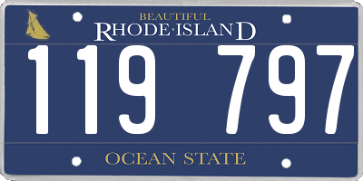 RI license plate 119797