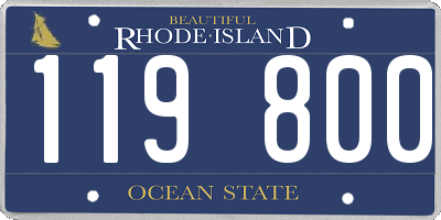 RI license plate 119800
