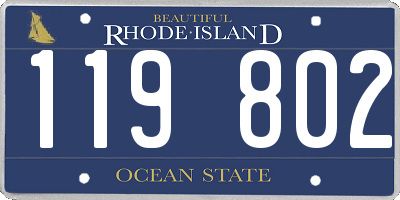 RI license plate 119802