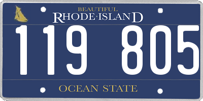 RI license plate 119805