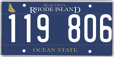 RI license plate 119806