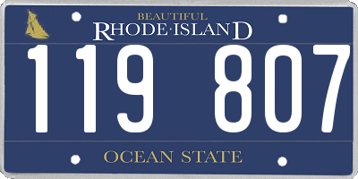 RI license plate 119807