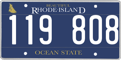 RI license plate 119808