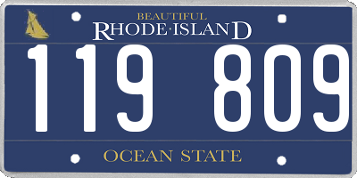 RI license plate 119809
