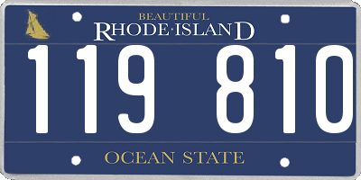 RI license plate 119810