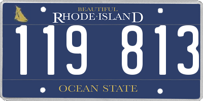 RI license plate 119813