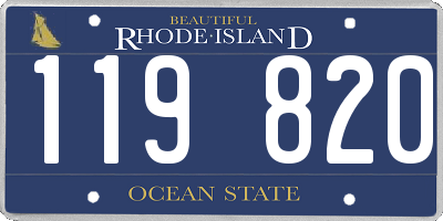 RI license plate 119820
