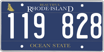 RI license plate 119828