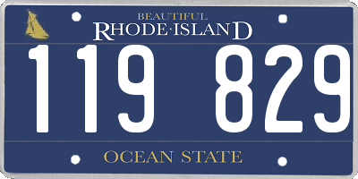 RI license plate 119829