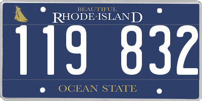 RI license plate 119832