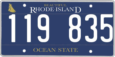 RI license plate 119835
