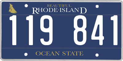 RI license plate 119841