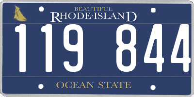 RI license plate 119844