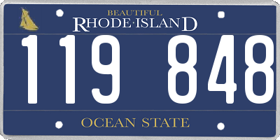 RI license plate 119848